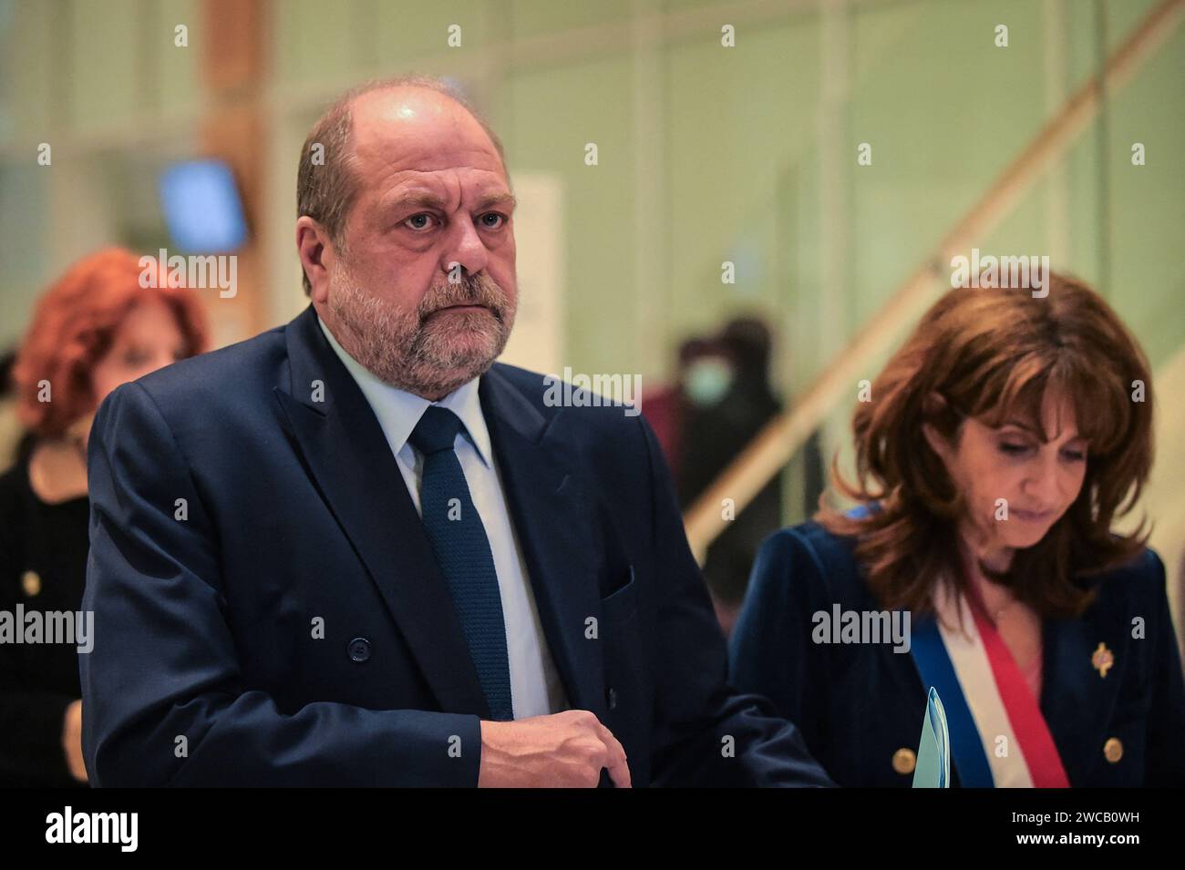Paris, France. 15th Jan, 2024. French Minister of Justice Eric Dupond