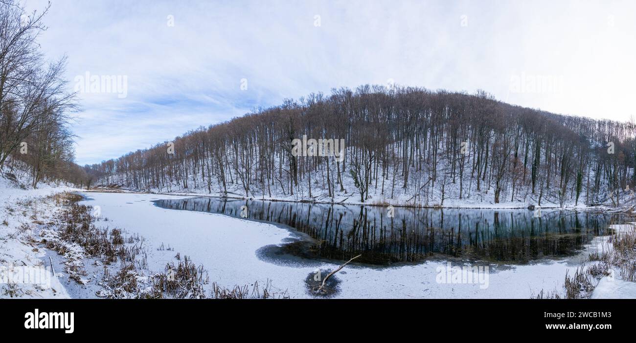 Jankovac, Hrvatska. 15th Jan, 2024. Winter idyll in Jankovac Forest Park in Papuk Nature Park, in Jankovac, Croatia, on January 15, 2024. Photo: Borna Jaksic/PIXSELL Credit: Pixsell/Alamy Live News Stock Photo