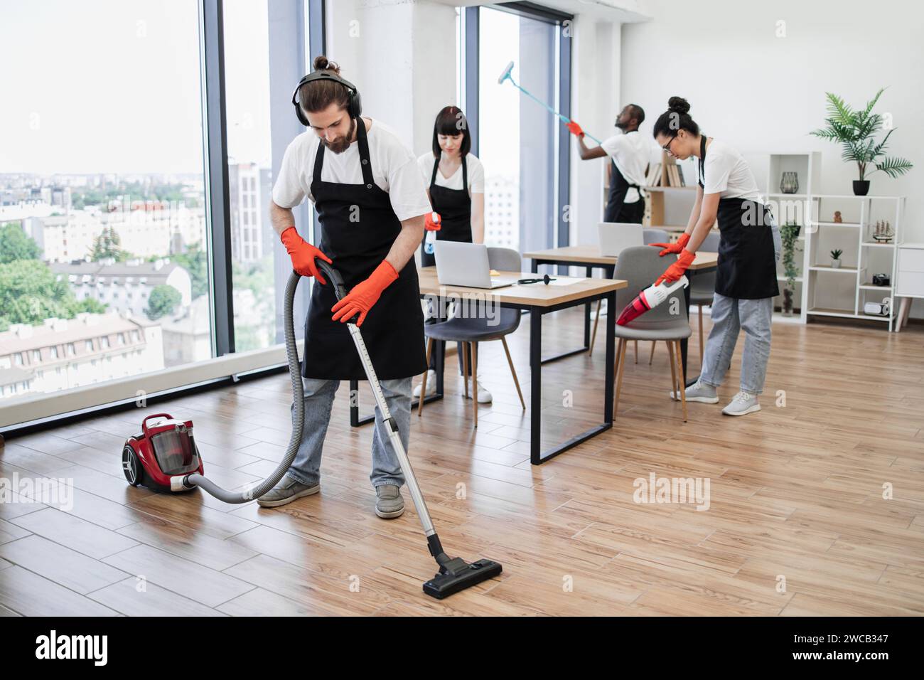 Professional cleaning company. Stock Photo