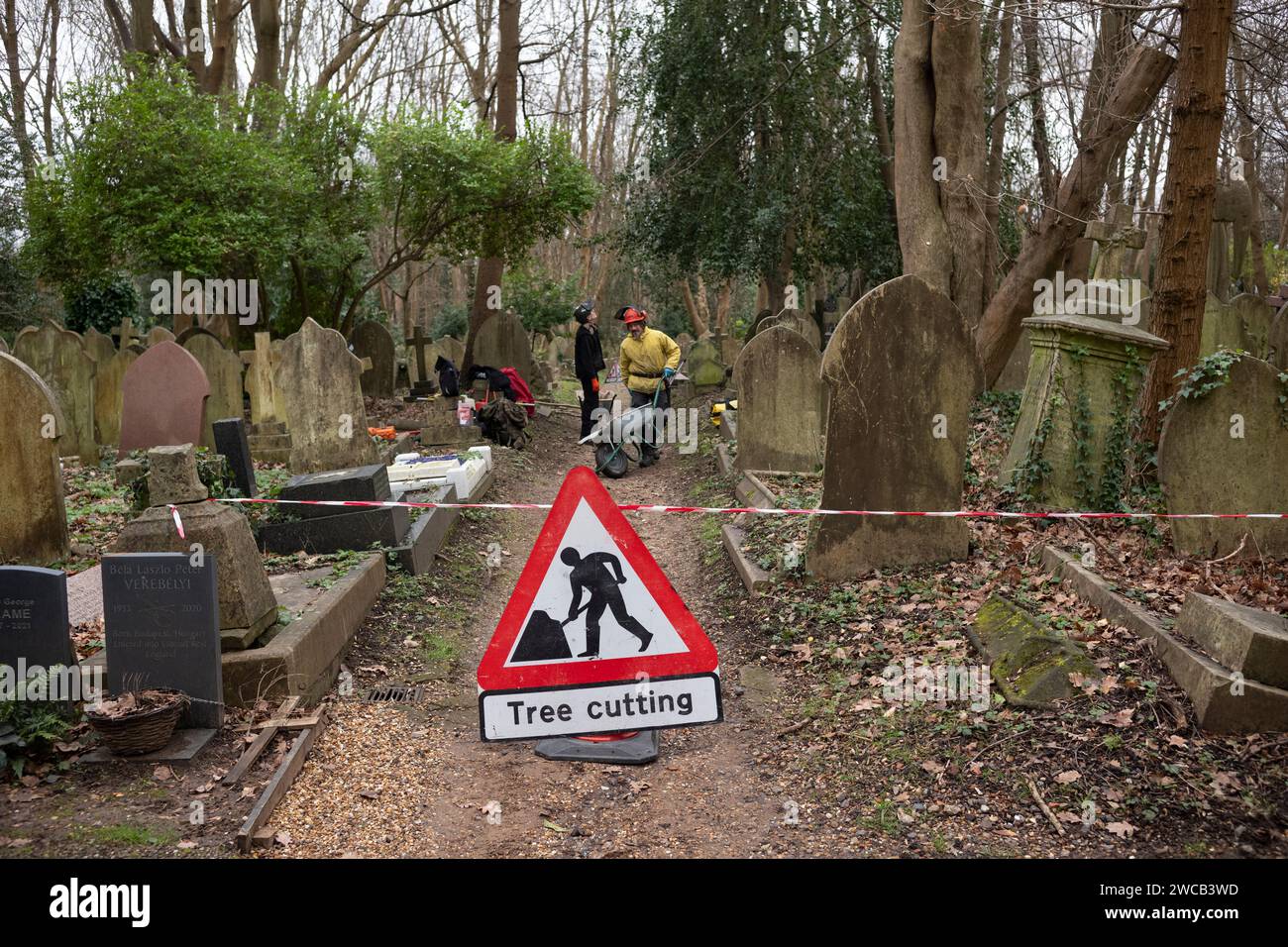 Highgate Cemetery, North London graveyard secures £100,000 of National Lottery funding to help add lucrative new burial sites, England, United Kingdom Stock Photo