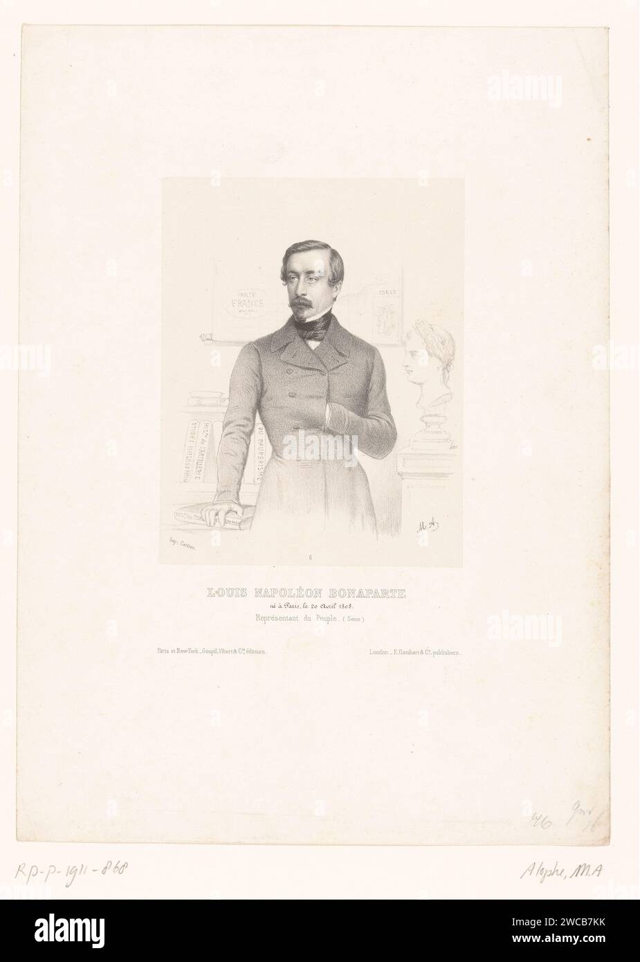 Portrait of Napoleon III Bonaparte, Emperor of France, Marie Alexandre ...