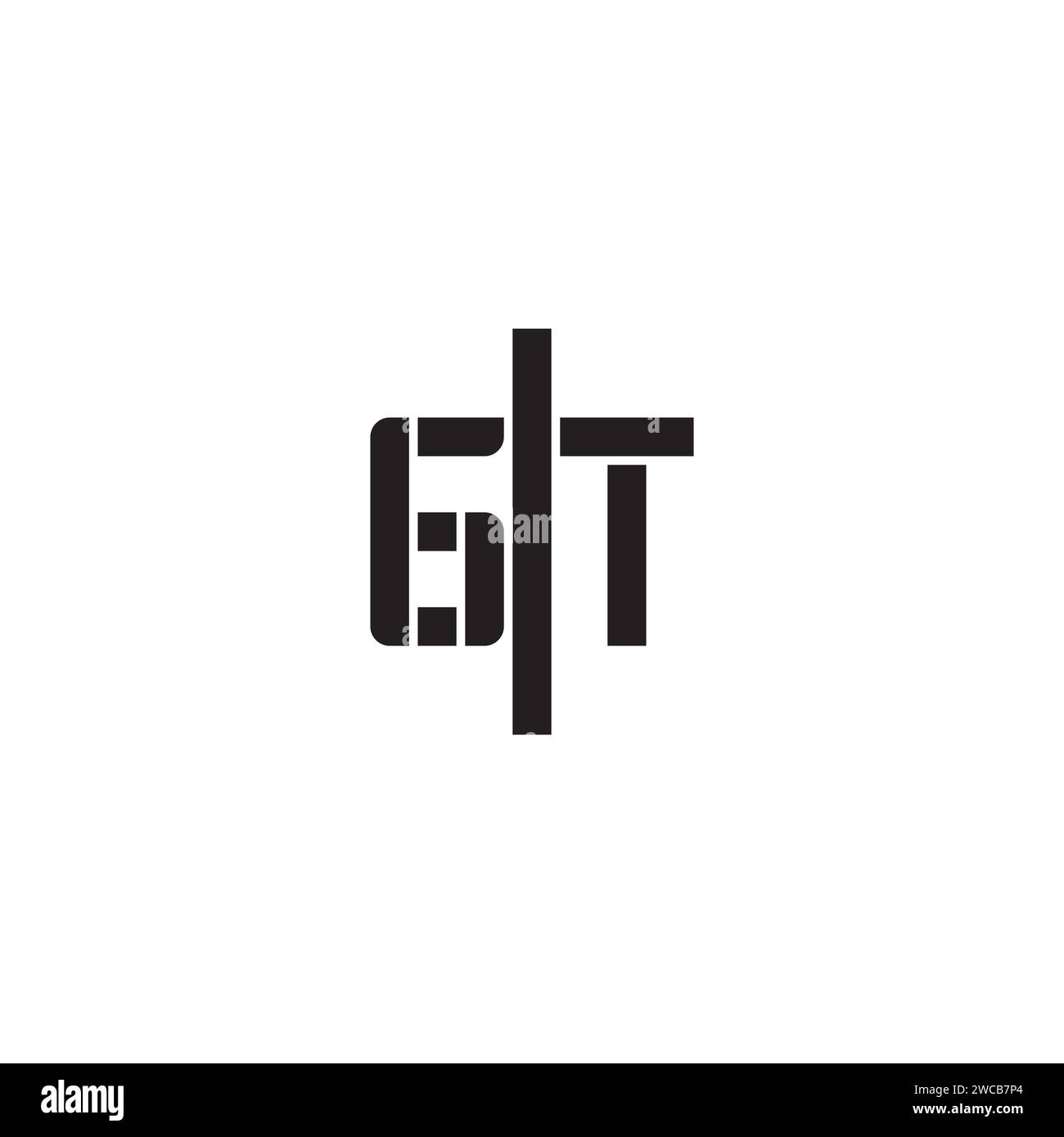 GT geometric bold concept in high quality professional design that will print well across any print media Stock Vector