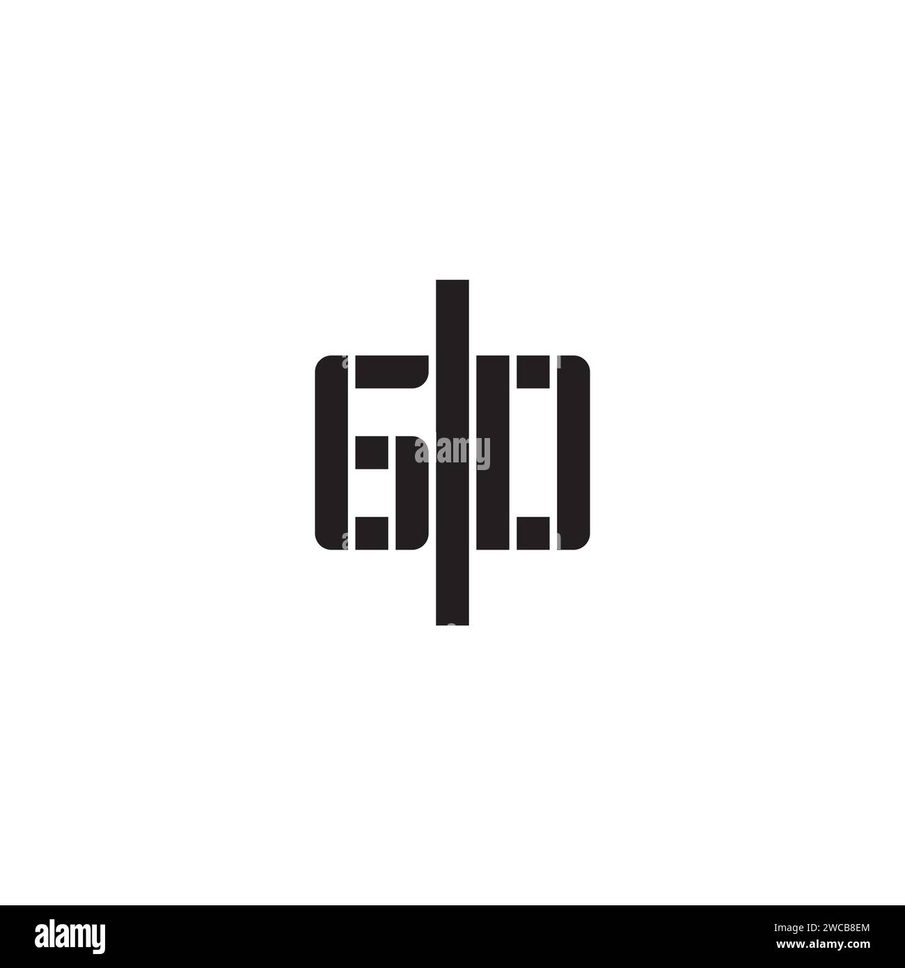 GD geometric bold concept in high quality professional design that will print well across any print media Stock Vector