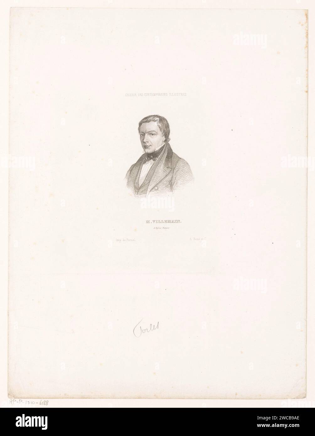 Portret van AbelFrançois Villemain, Adolphe Torlet (attributed to), c