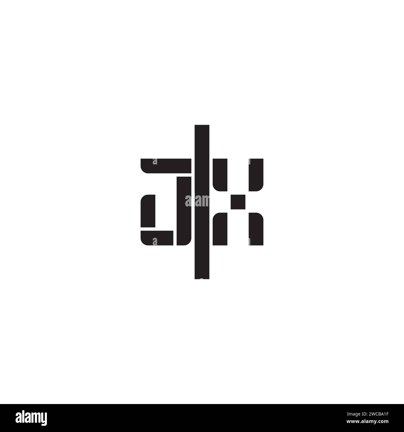 JX geometric bold concept in high quality professional design that will print well across any print media Stock Vector