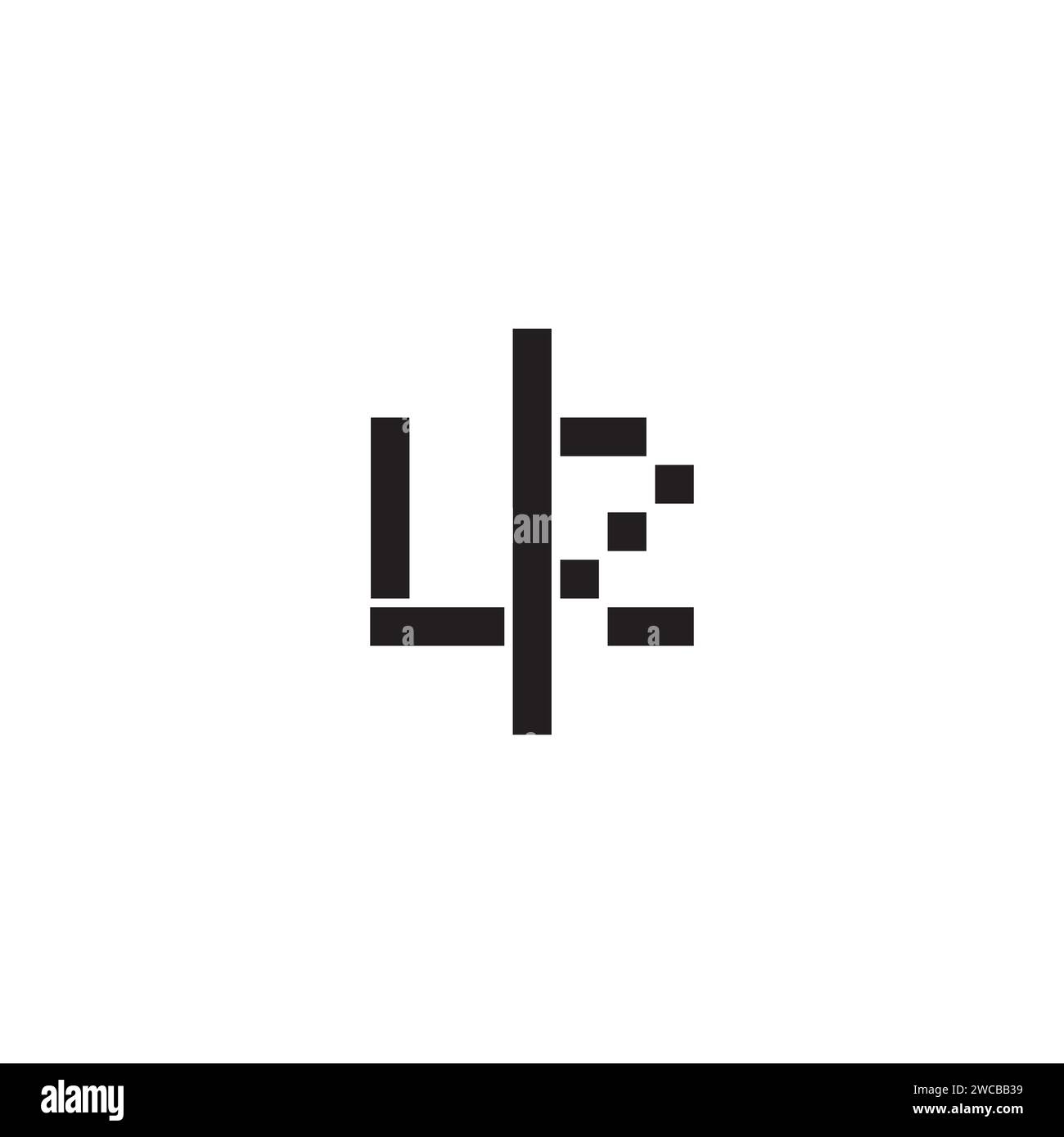 LZ geometric bold concept in high quality professional design that will print well across any print media Stock Vector