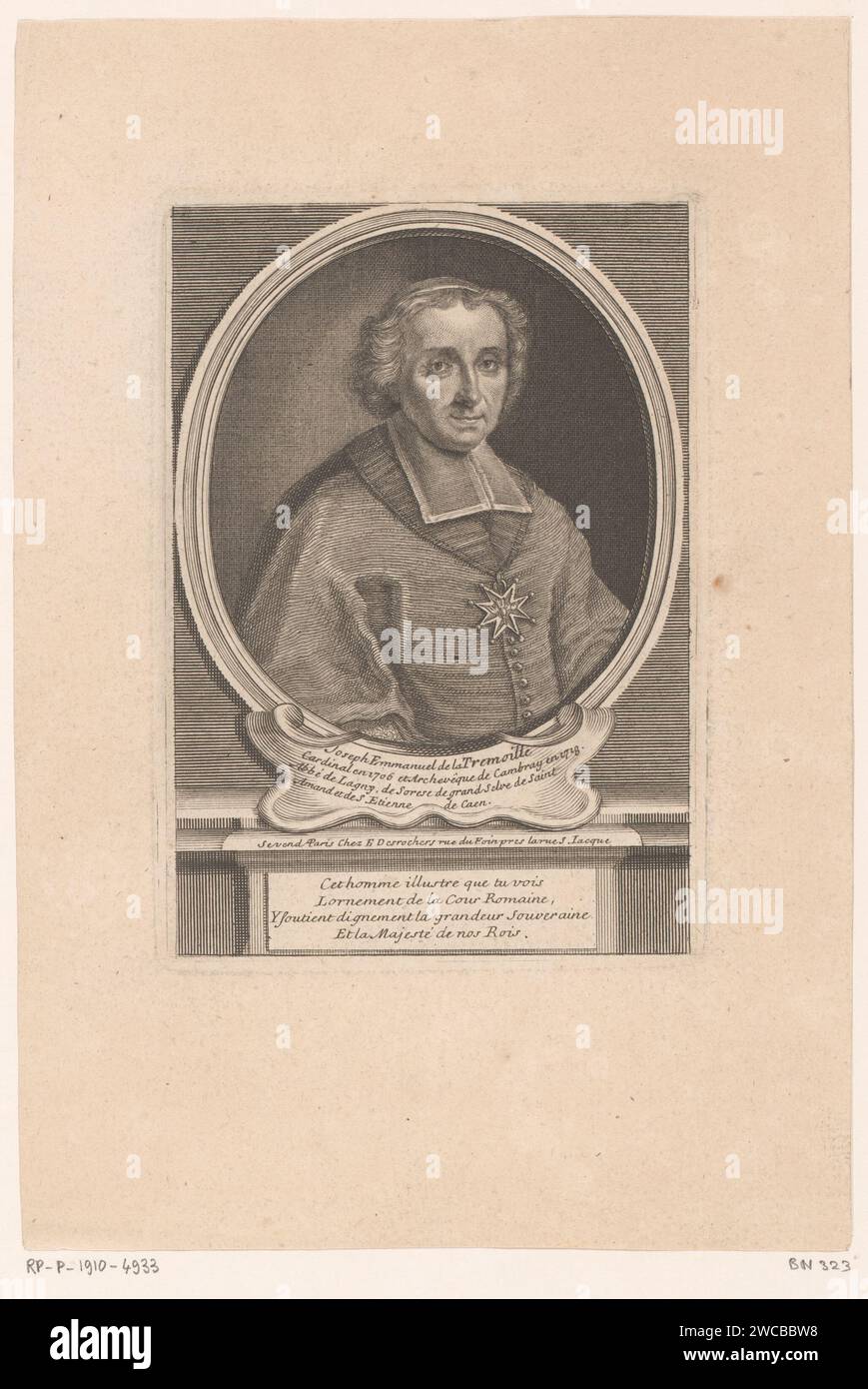 Portret van JosephEmmanuel de la Trémoille, Etienne Desrochers, c