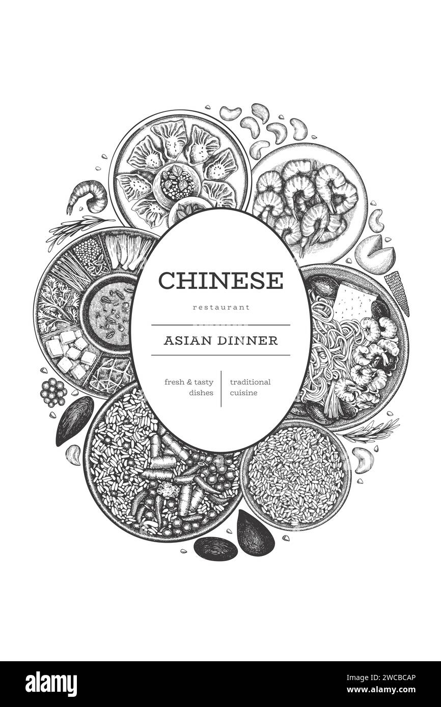 Vintage chinese restaurant menu cover hires stock photography and