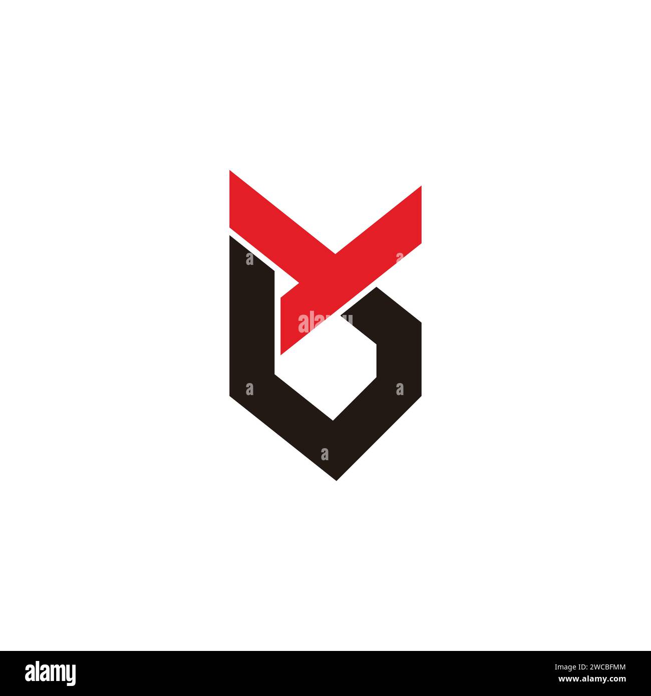 letter lb abstract geometric colorful logo vector Stock Vector