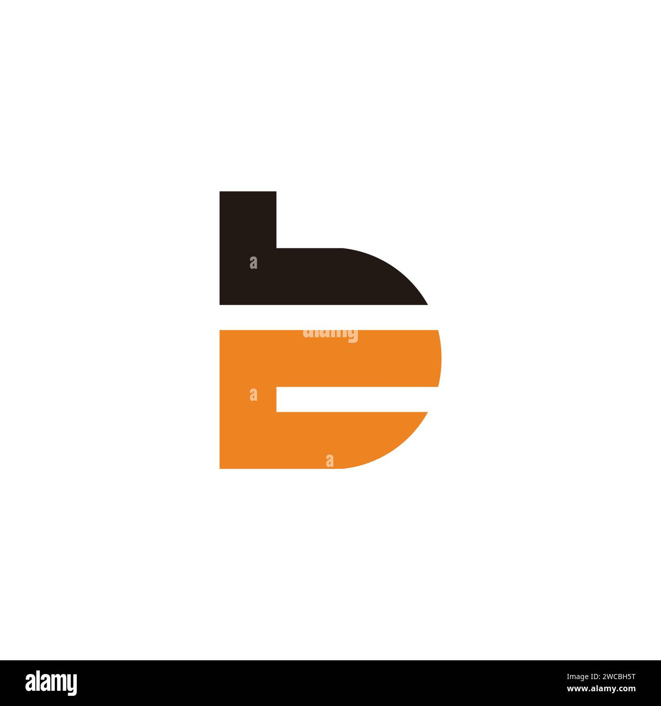 letter cb stripes colorful geometric logo vector Stock Vector