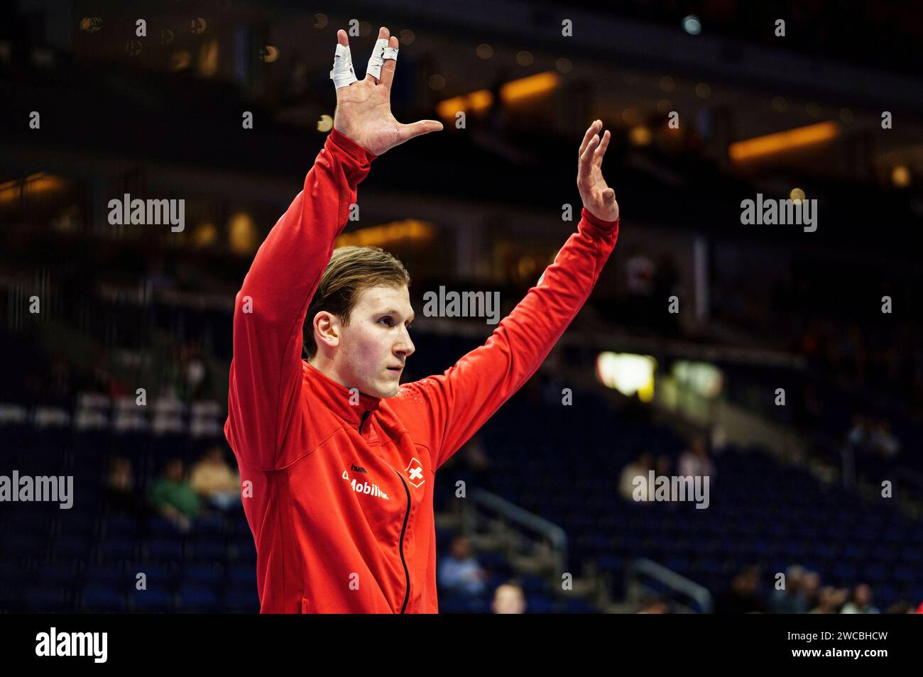 Berlin, Deutschland. 14th Jan, 2024. Leonard Grazioli (Schweiz, #12 ...