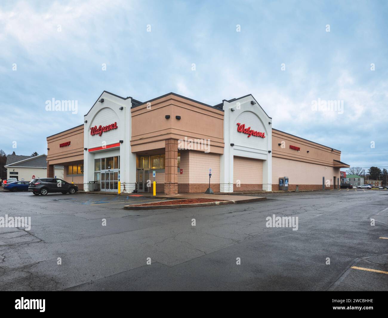 Rome, New York Dec 17, 2023 Walgreen storefront, it is a prominent