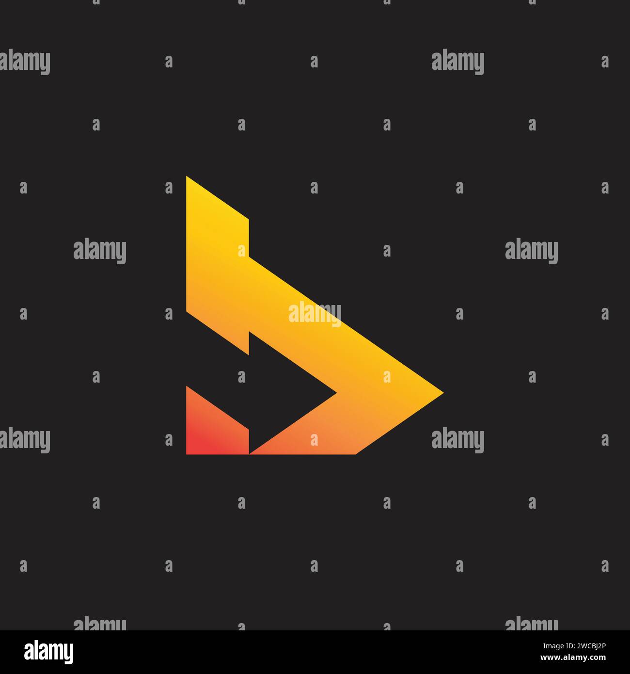 letter b motion arrow gradient simple logo vector Stock Vector