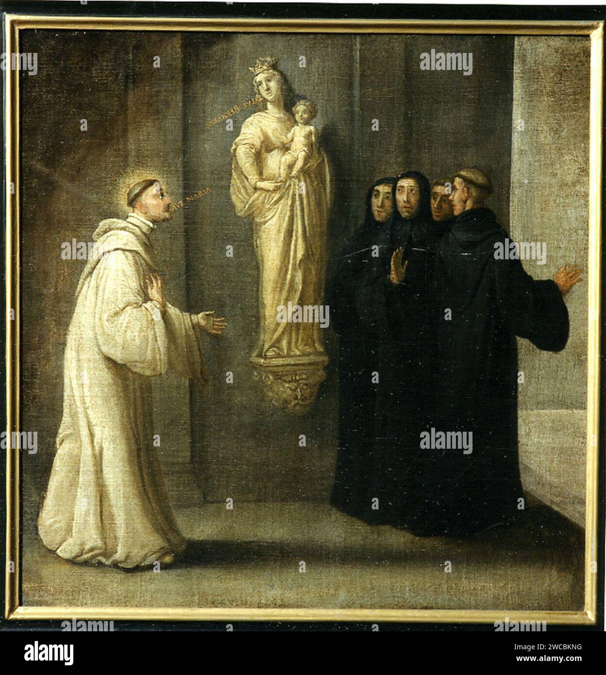 18th-c Painting Depicting Saint Bernard Of Clairvaux's Visit To 