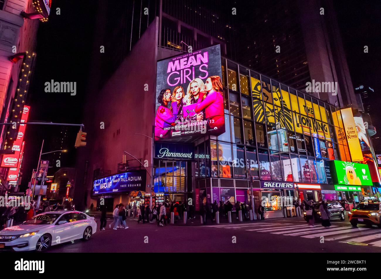 Advertising for the movie musical “Mean Girls”, based on the Broadway