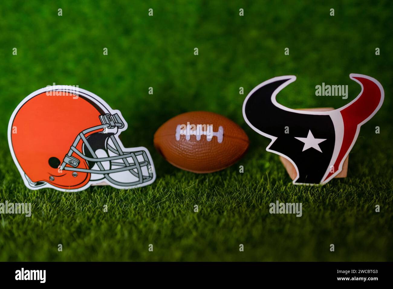 January 10, 2024, Las Vegas, USA, Emblems of football clubs