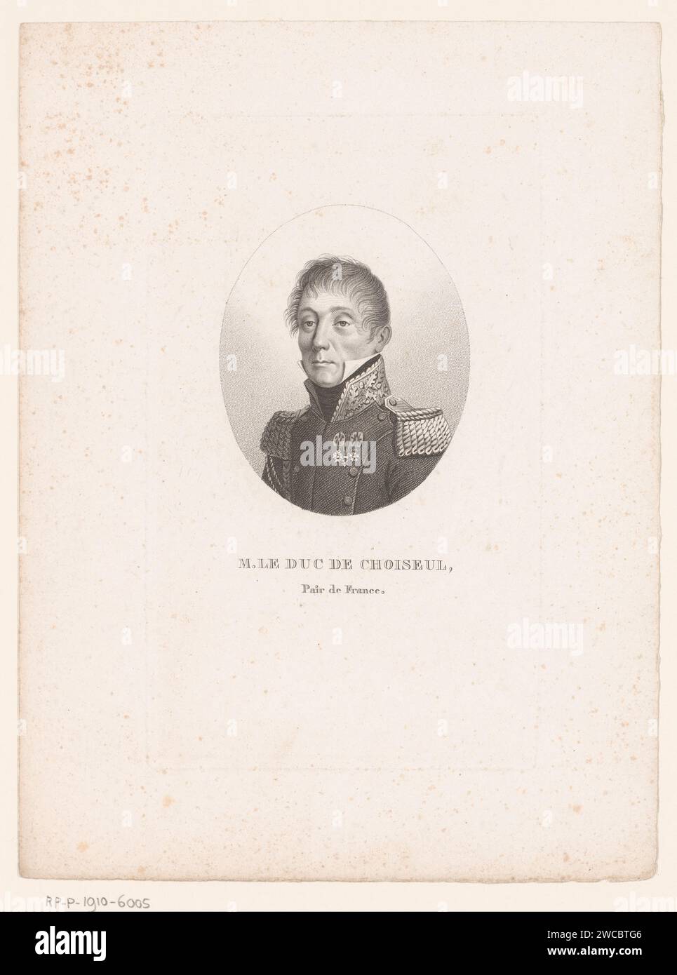 Portret van CharlesFélix de ChoiseulPraslin, Ambroise Tardieu, 1820