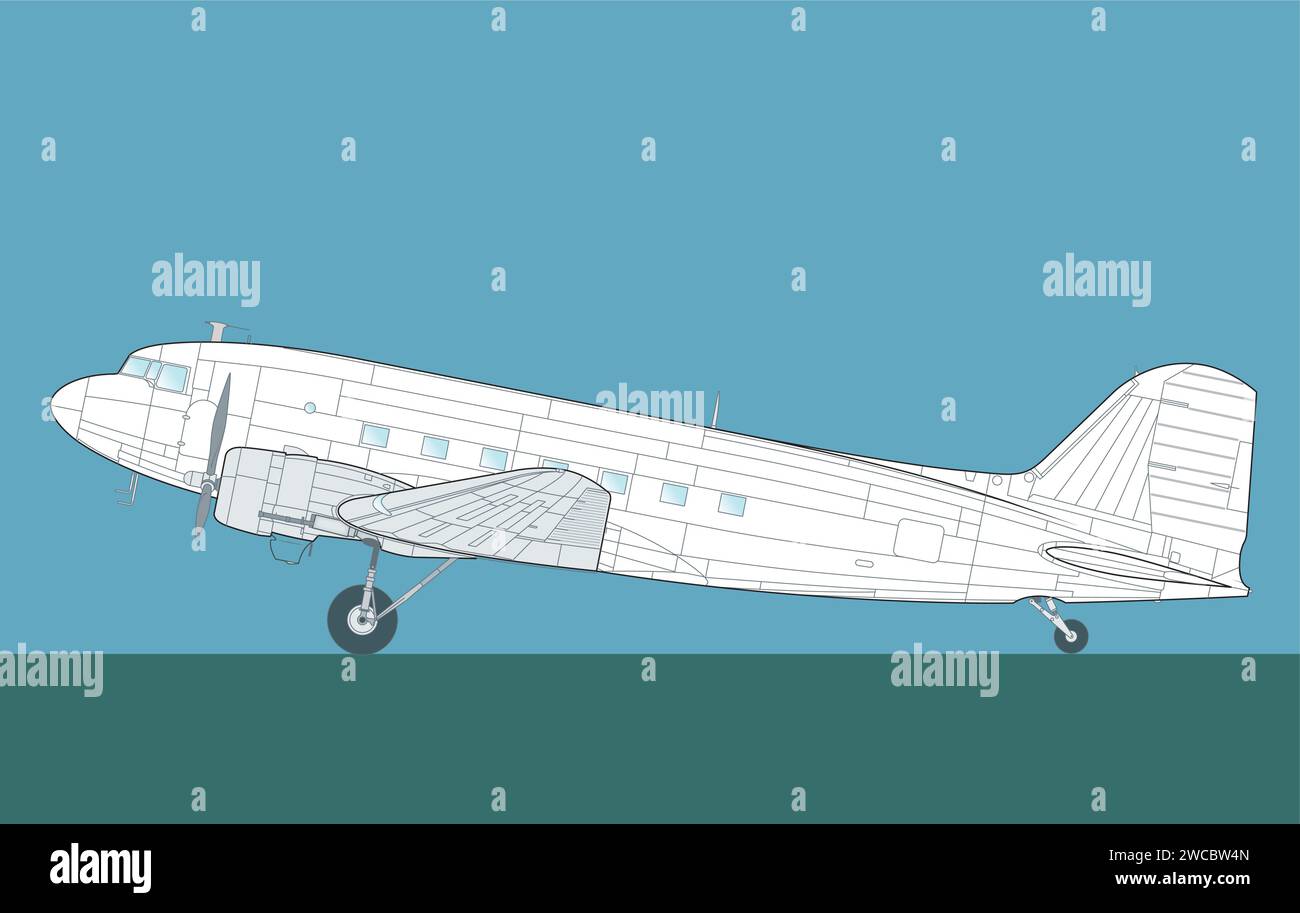 US-Passagierflugzeug/Transporter Stock Vector