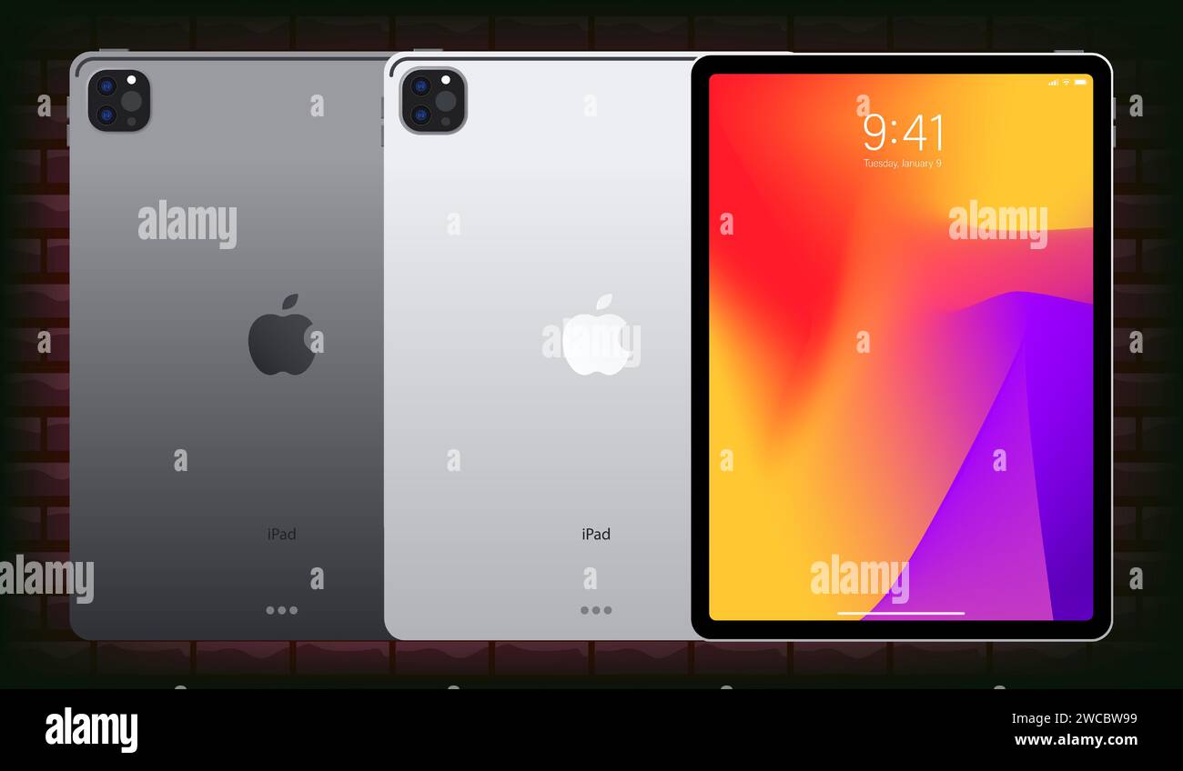 Apple iPad. Ipad Mini, Air, Pro 2021. Screen ipad front, back side ipa