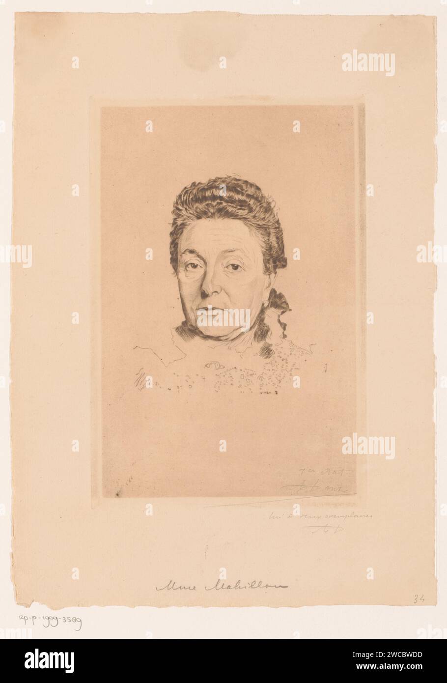 Portrait of the wife of VictorCharles Mahillon, Auguste Danse, 1897