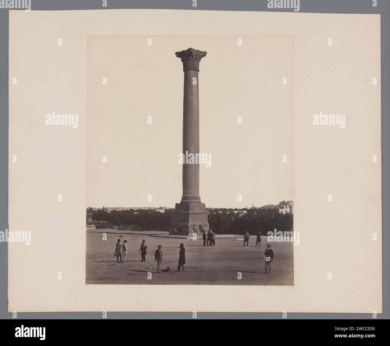 Pompey pillar on the Serapeum in Alexandria, Anonymous, c. 1870 ...
