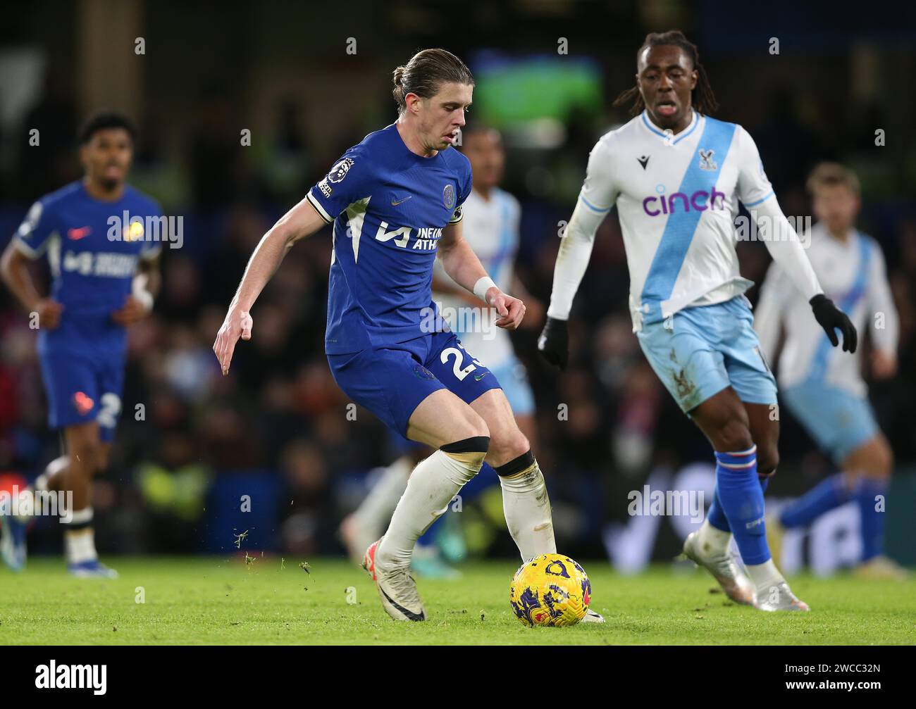 Conor Gallagher of Chelsea. - Chelsea v Crystal Palace, Premier League, Stamford Bridge Stadium, London, UK - 27th December 2023. Editorial Use Only - DataCo restrictions apply. Stock Photo