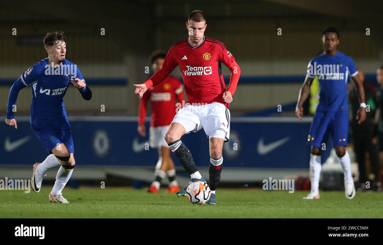 Rhys Bennett Of Manchester United U21. - Chelsea U21 V Manchester ...