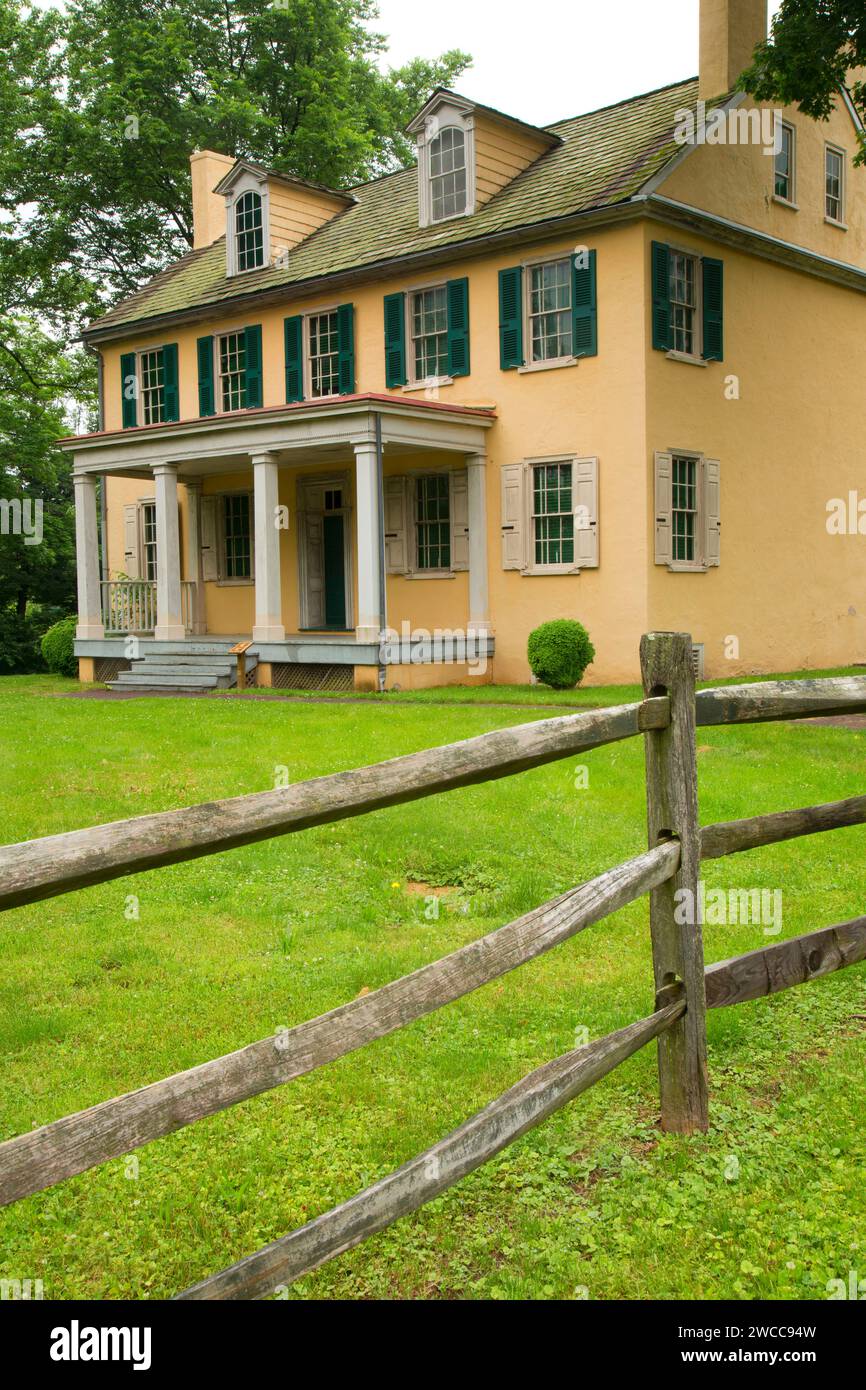 Mahlon K Taylor House, Washington Crossing Historic Park, Pennsylvania Stock Photo