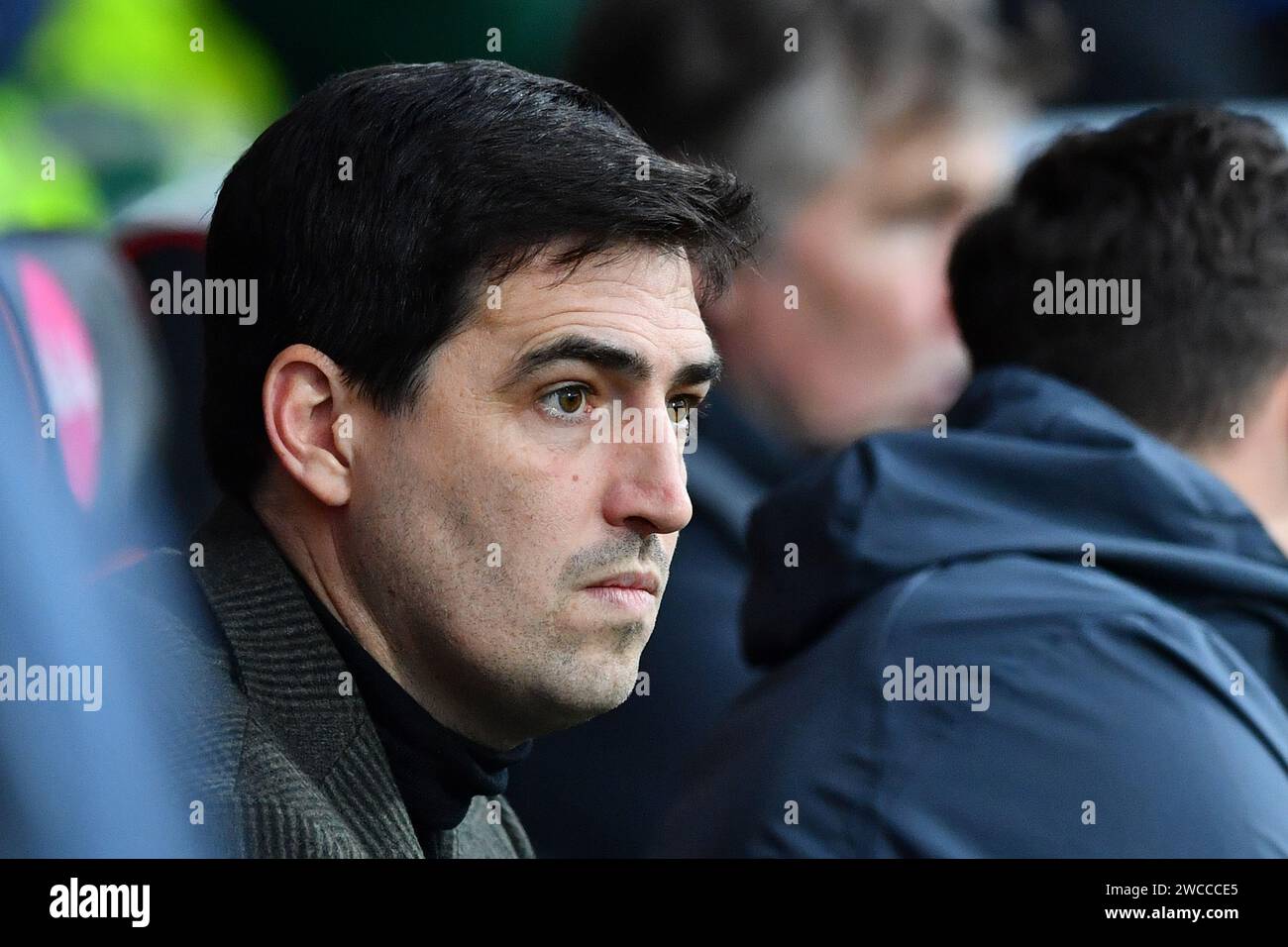 AFC Bournemouth manager Andoni Iraola  - AFC Bournemouth v Luton Town, Premier League, Vitality Stadium, Bournemouth, UK - 16th December 2023 Editorial Use Only - DataCo restrictions apply Stock Photo