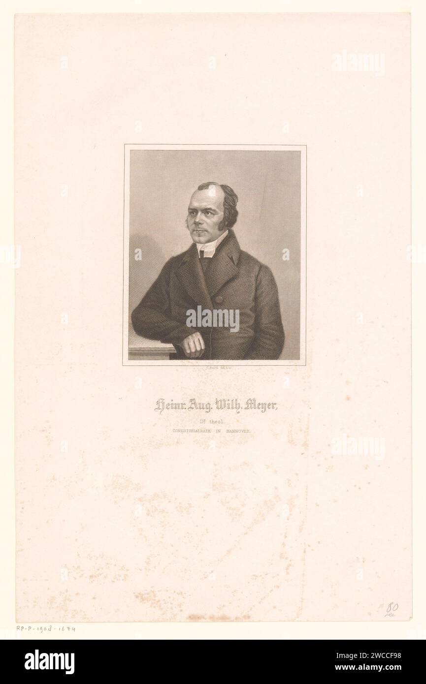 Portrait of heinrich august wilhelm meyer karl barth 1797 1853