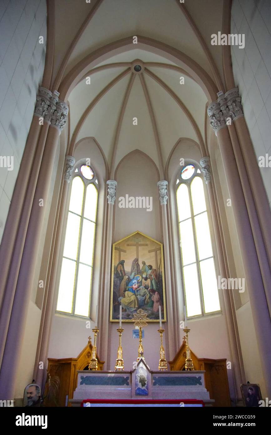 Molise - Basilica Minore dell'Addolorata Sanctuary - Some details inside the church Stock Photo