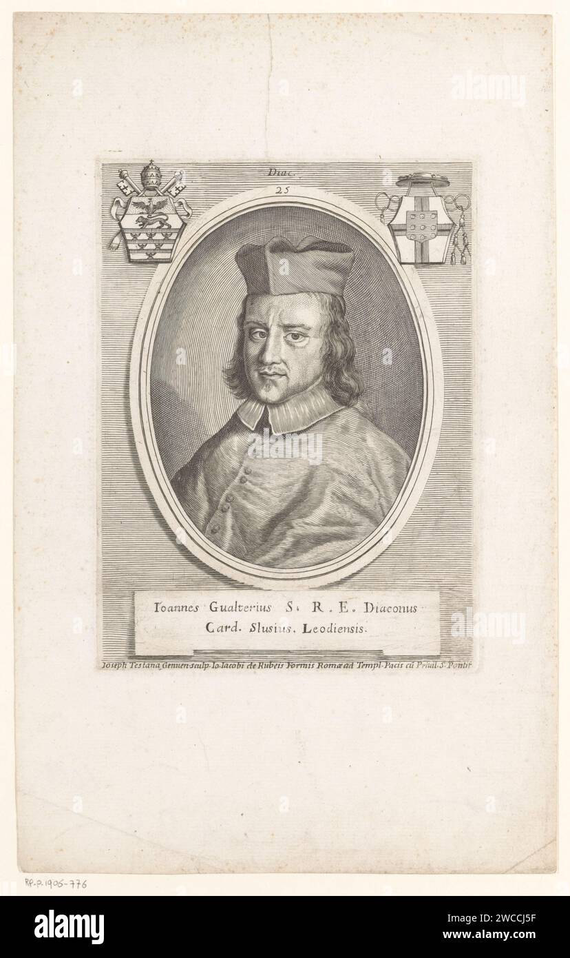 Testana Portrait of Cardinal Johannes Walter Sluse, Giuseppe Maria Testana ...