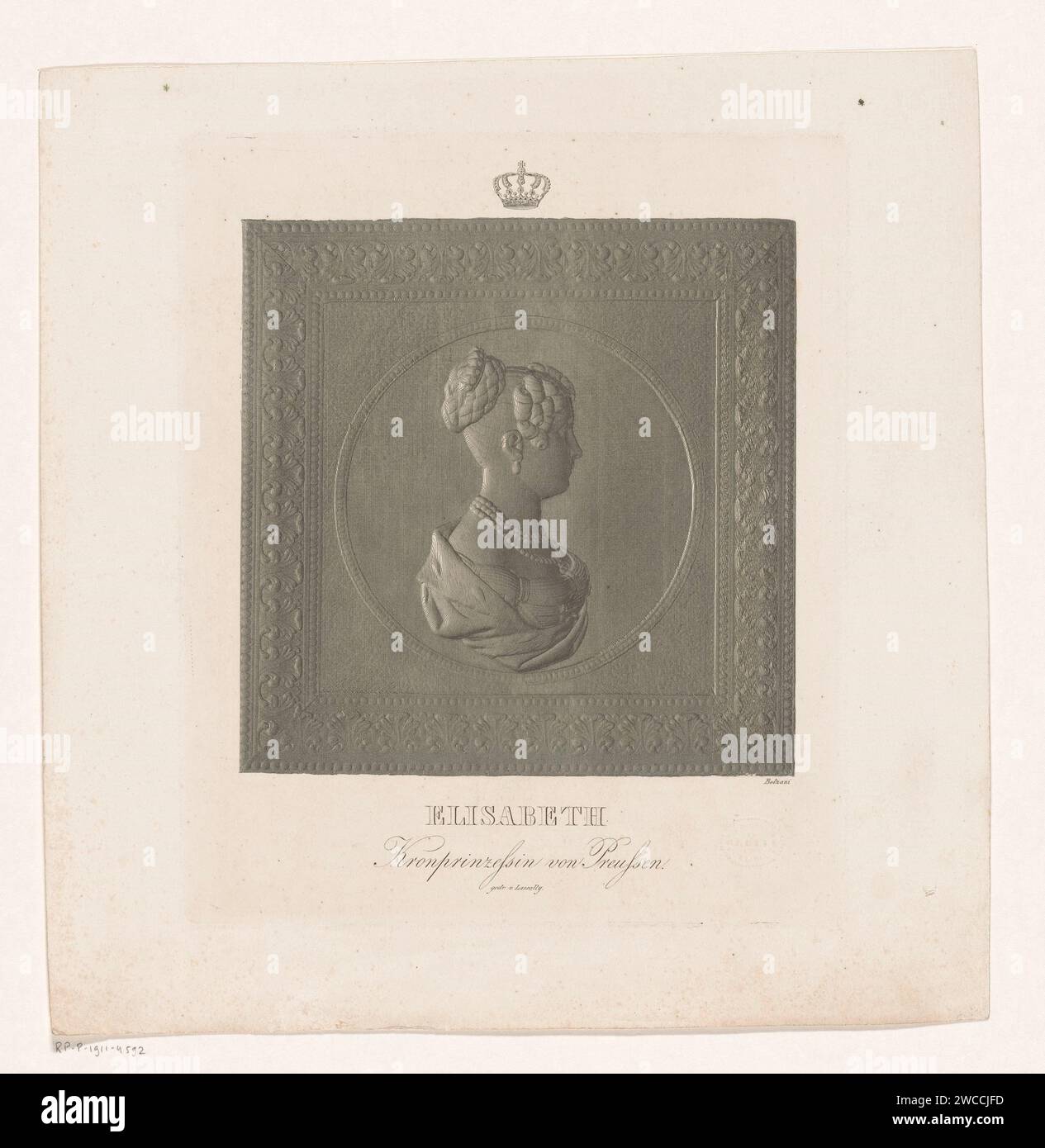 Portrait of Elisabeth Ludovika van Bavaria as crown princess of Prussia