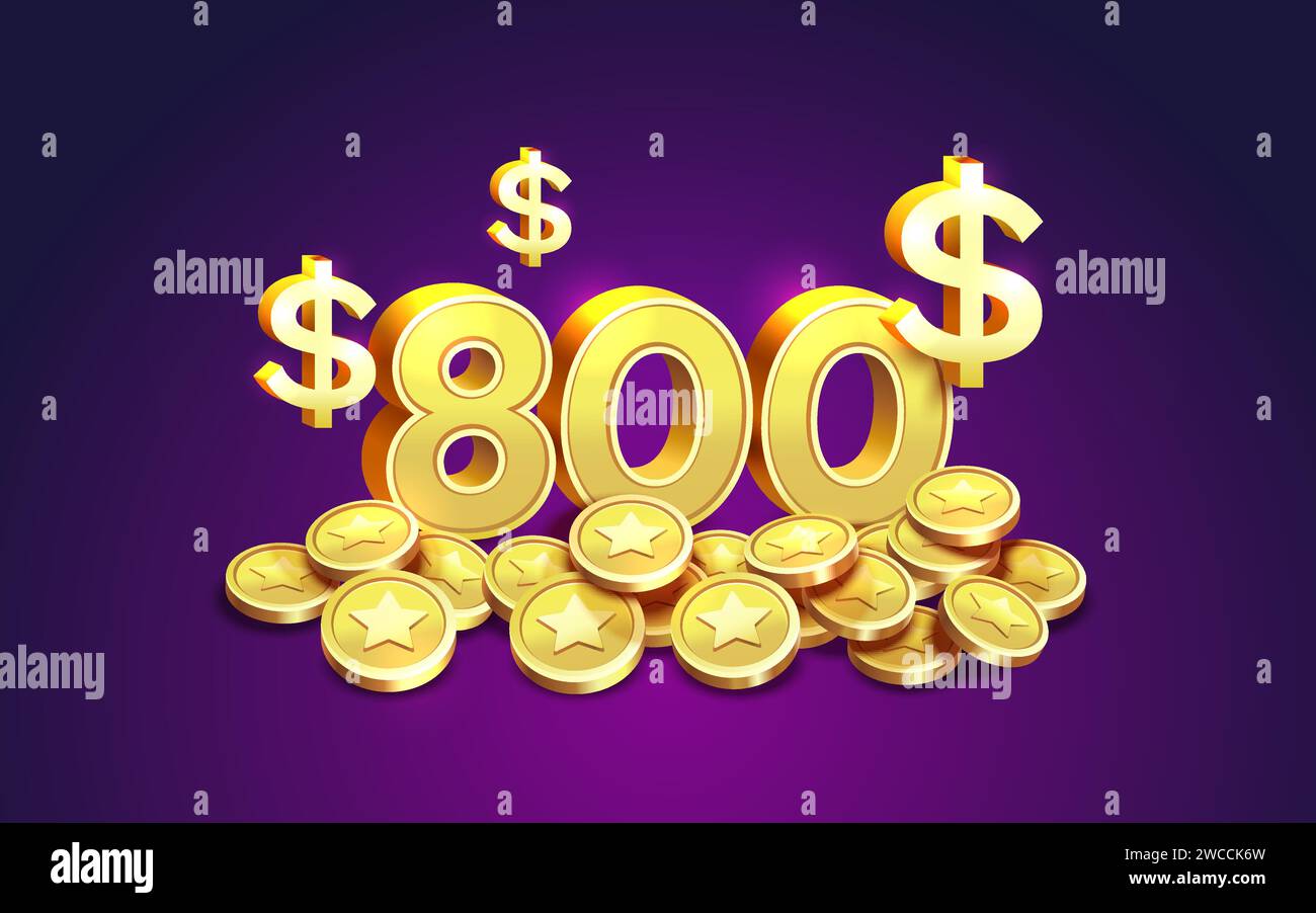 Cash back 800 dollar Percentage golden coins, financial save off