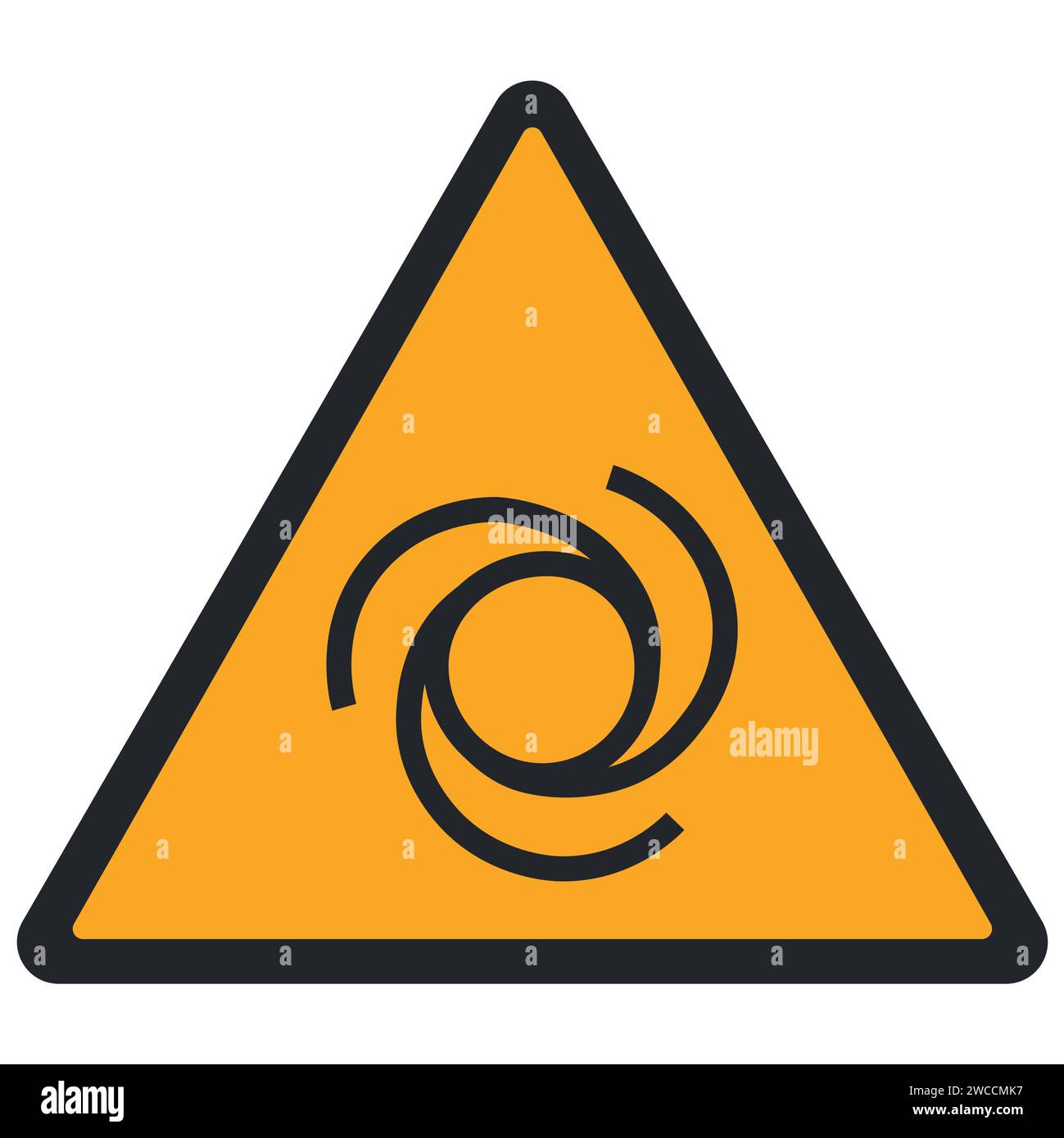 WARNING PICTOGRAM, AUTOMATIC ON ISO 7010 - W018 Stock Vector