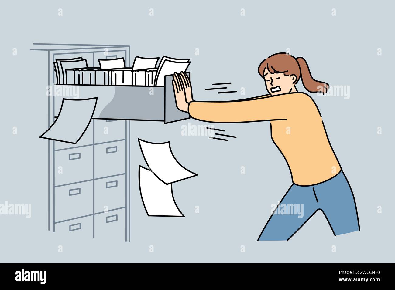 Filing overflowing Stock Vector Images Alamy