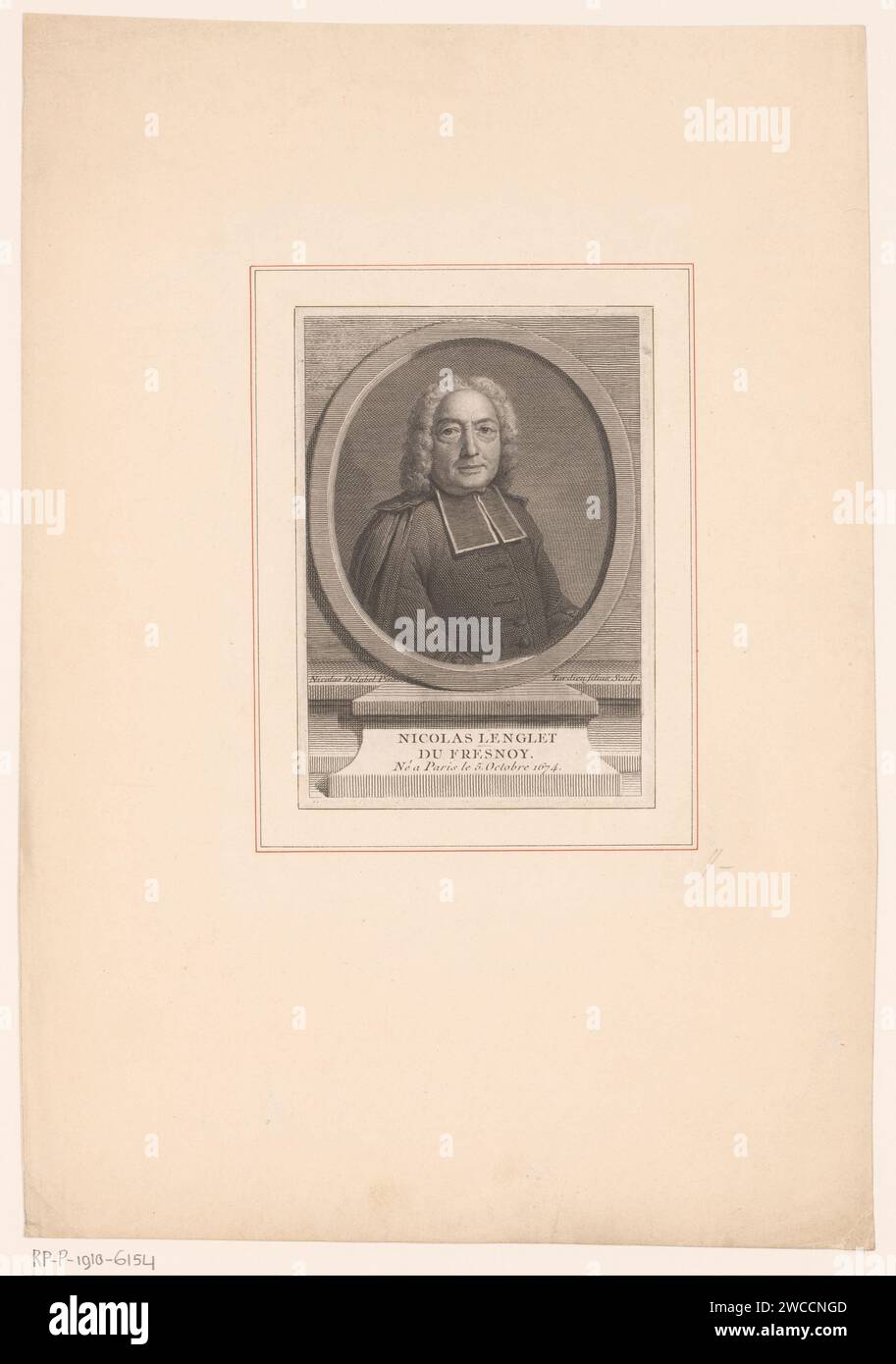 Portret van Nicolas Lenglet Dufresnoy, Jacques Nicolas Tardieu, After