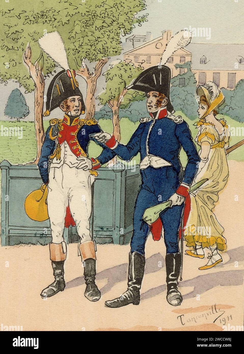 La Garde d'Honneur de Strasbourg - Goldmusick - 1805-1810 - Musique militaire de la Ville - 1811 Stock Photo