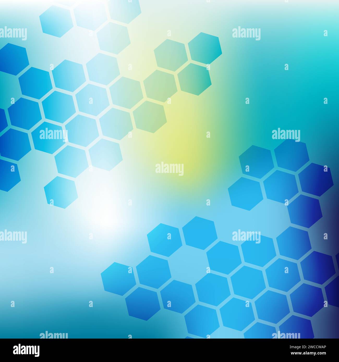 Blue Abstract background with hexagon shapes Stock Vector
