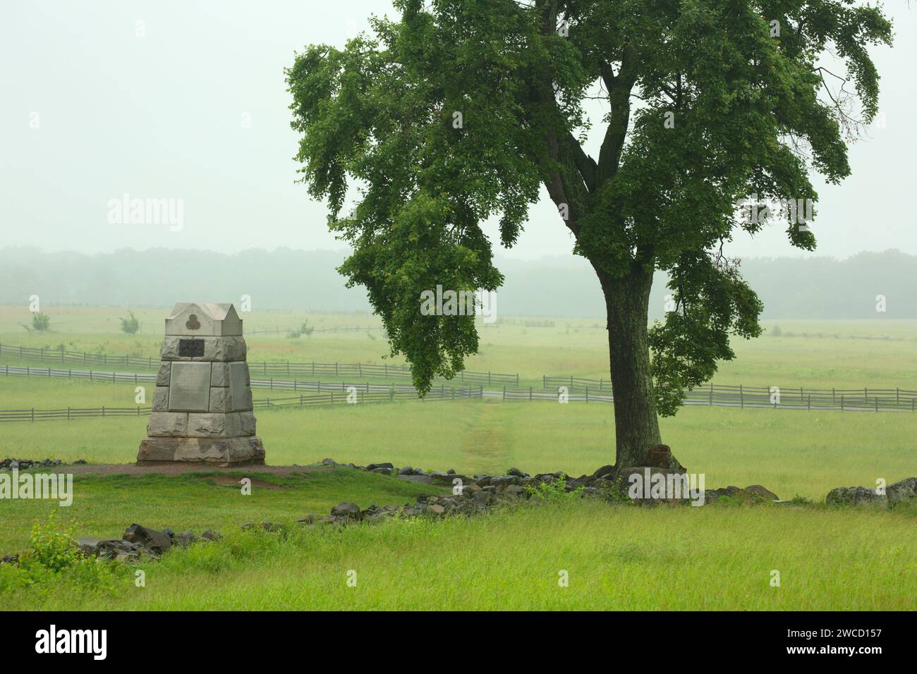 71st Pennsylvania Volunteers Infantry monument, Gettysburg National Military Park, Pennsylvania Stock Photo