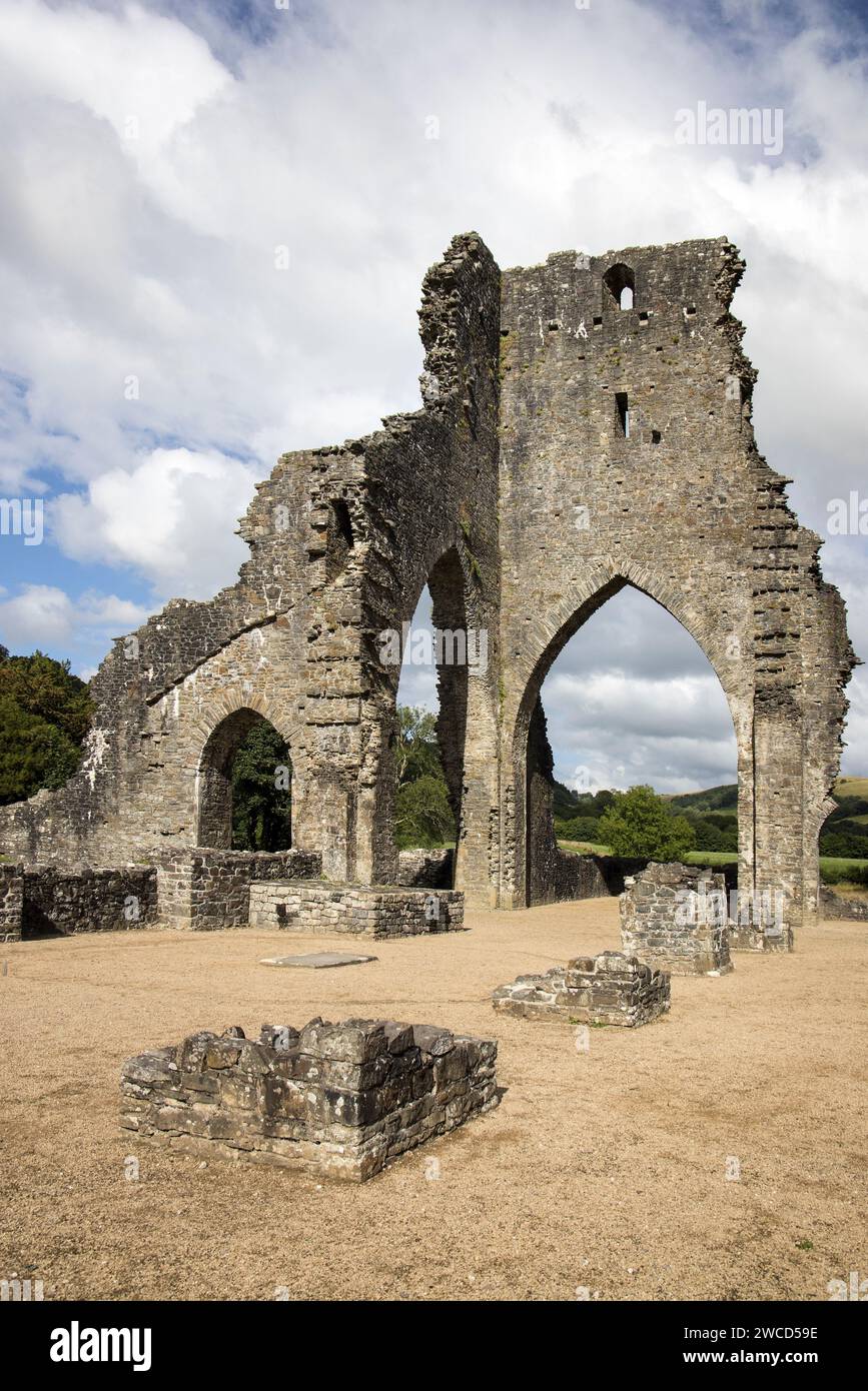 Talley Abbey ruin, Llandovery, Wales, UK Stock Photo