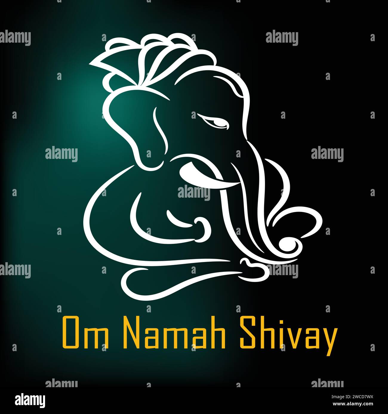 Shri Ganeshay Namah ganpati vector image Stock Vector