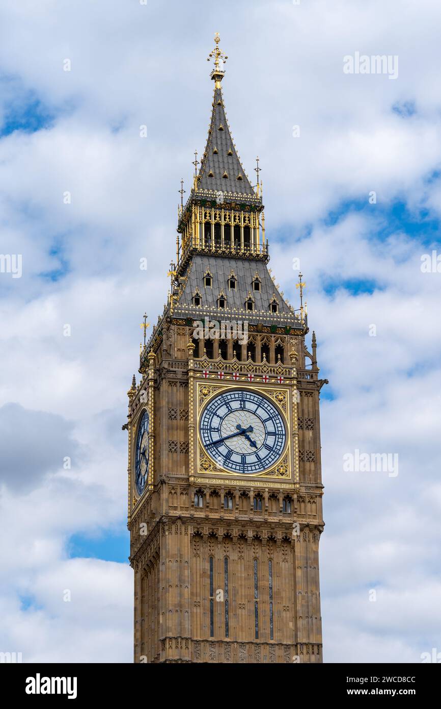Elizabeth Tower Big Ben Clock Tower in London Stock Photo
