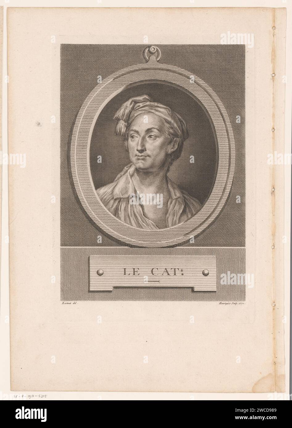 Portret van Claude Nicolas Le Cat, Benoît Louis Henriquez, After Jean