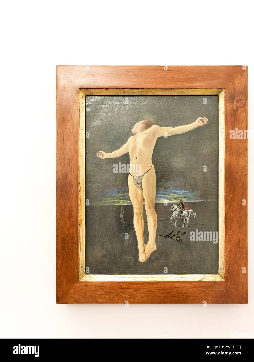 Crucifixion;  painting by Salvado Dali in the Collection of Contemporary Art, Vatican museum, Rome, Italy. Stock Photo
