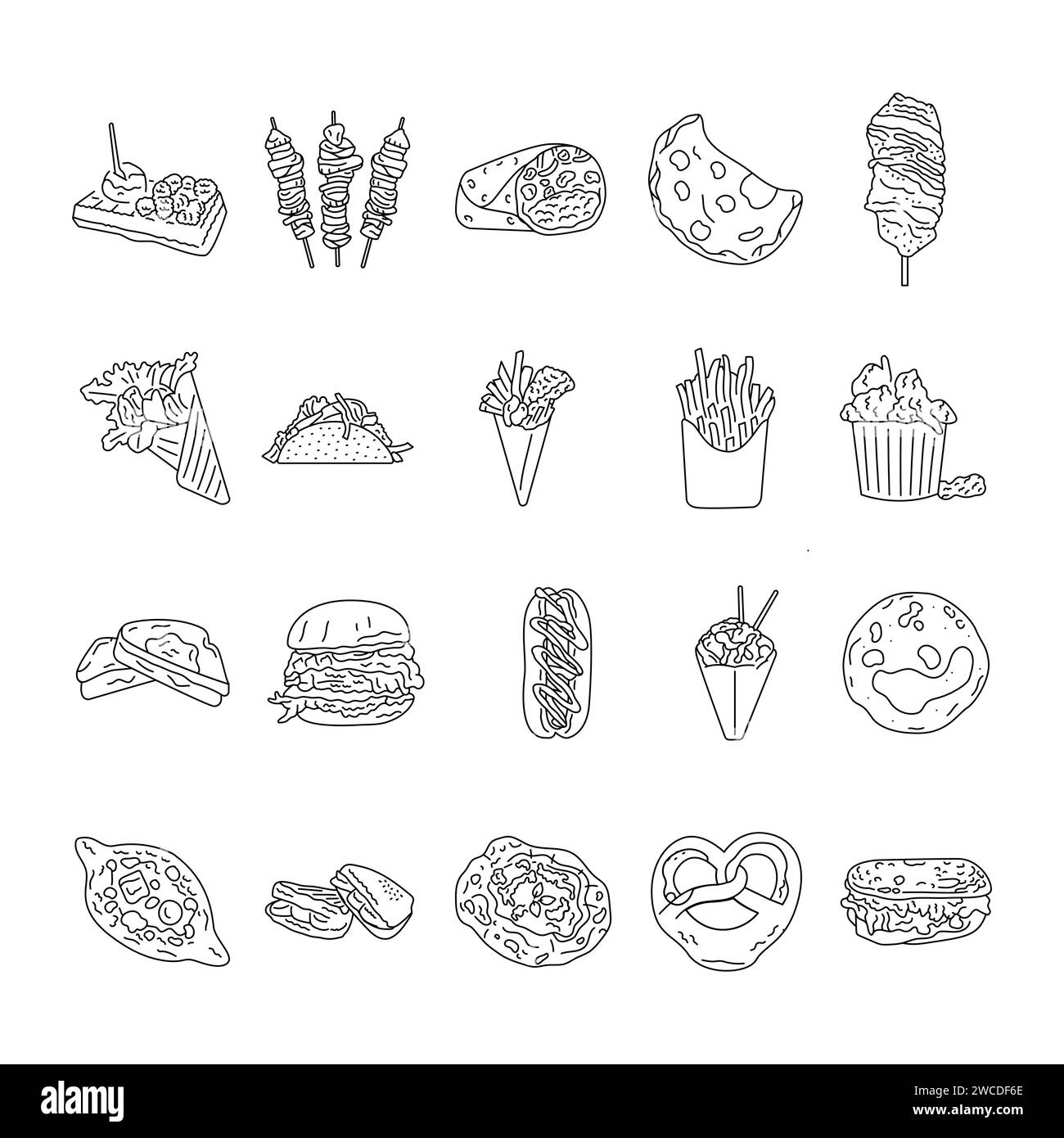 Quesadilla color element. Cartoon street food. Isolated vector illustration. Stock Vector