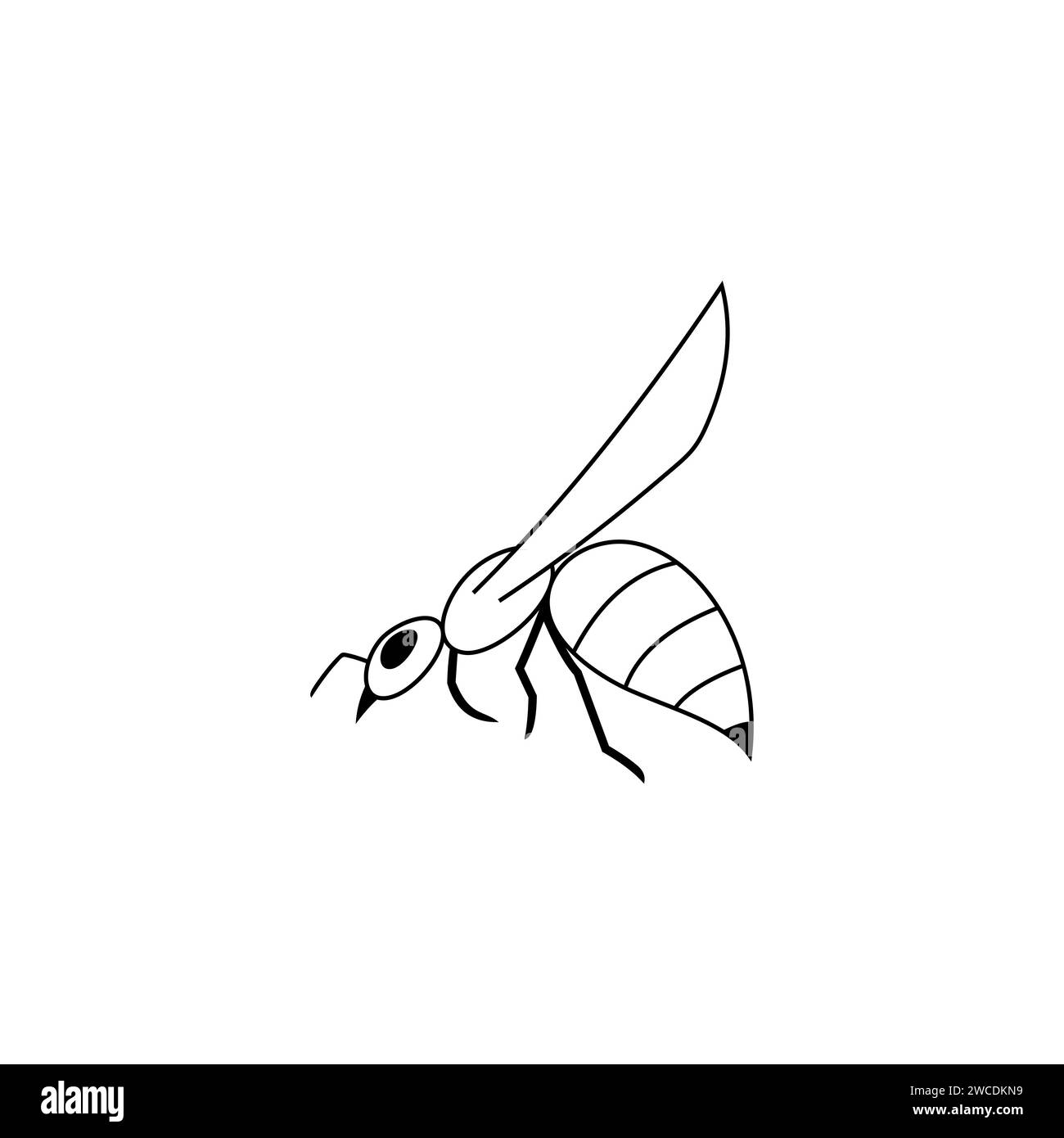 illustration of a bee Stock Vector