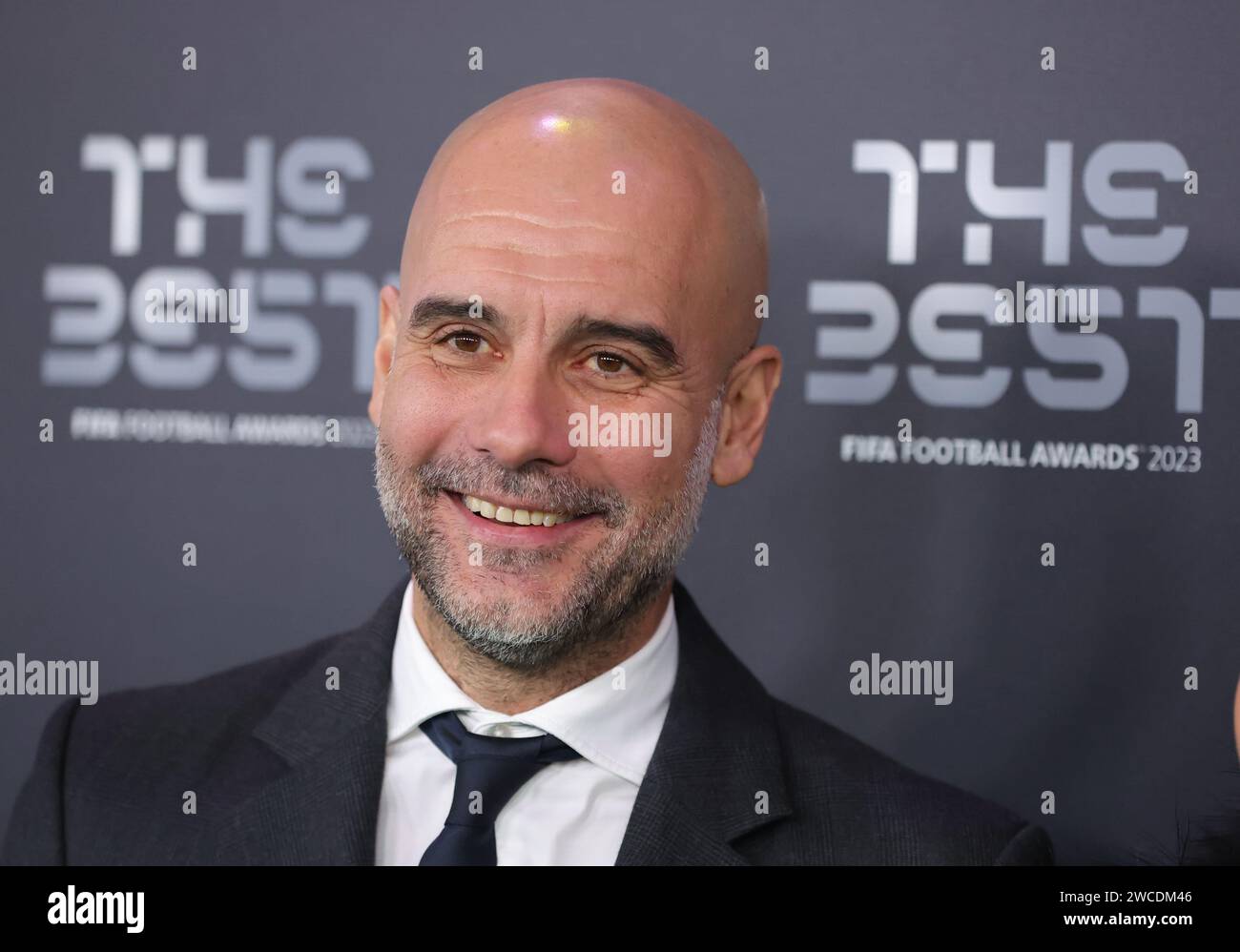 London, UK. 15th Jan, 2025. Pep Guardiola arrives at The Best FIFA