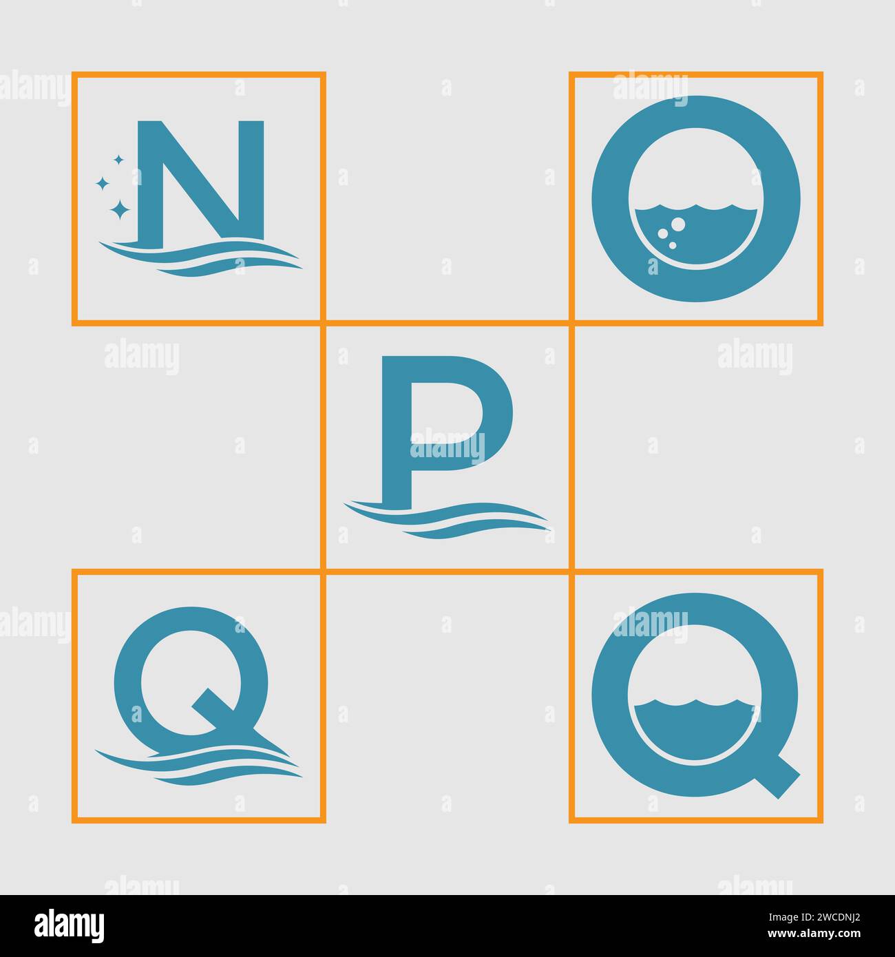 Water wave logo letters vector and water wave symbol icon hi-res stock ...