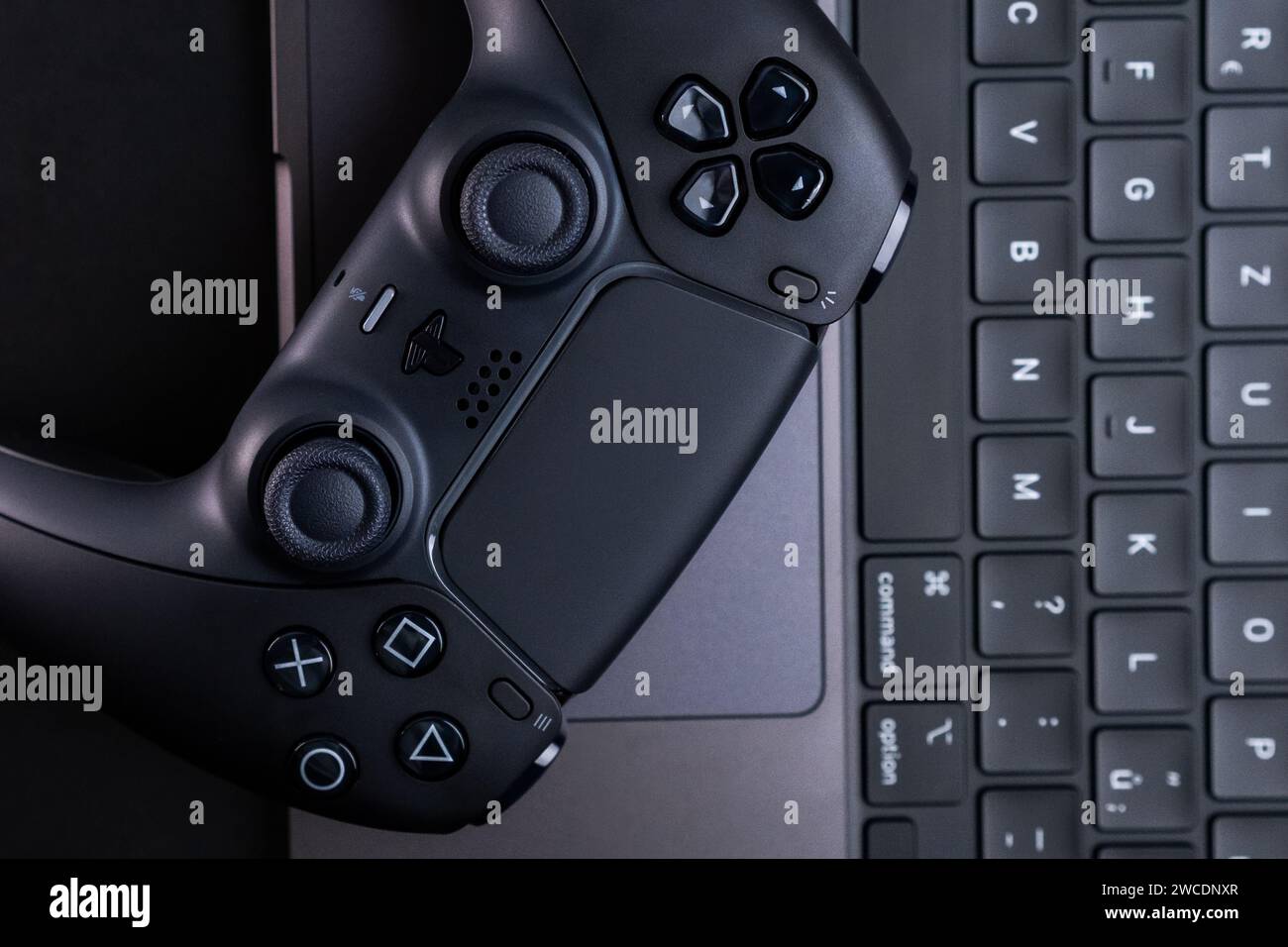 BERLIN , GERMANY JANUARY 14 2024 Dualsense PS5 controller placed